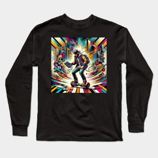 Futuristic Beat Navigator: Urban Soundscapes Long Sleeve T-Shirt